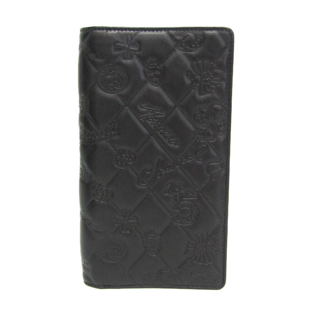 CHANEL Authentic Black Leather Wallet